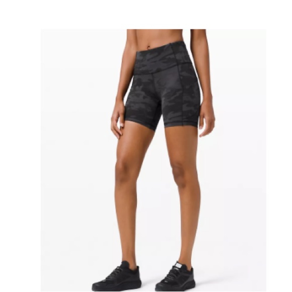 Lululemon Fast and Free High-Rise Shorts 6" - Incognito Camo Multi Grey